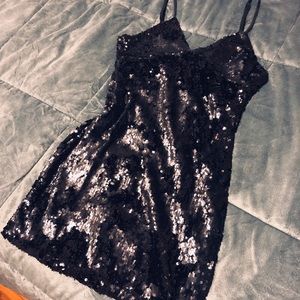 Black Sequin Dress